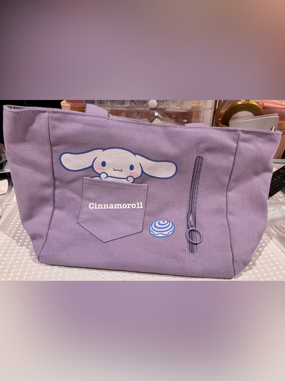Cinnamoroll Canvas Bag with Zipper